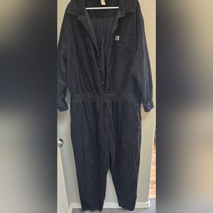 Lucy and Yak Black corduroy jumpsuit, size4xl